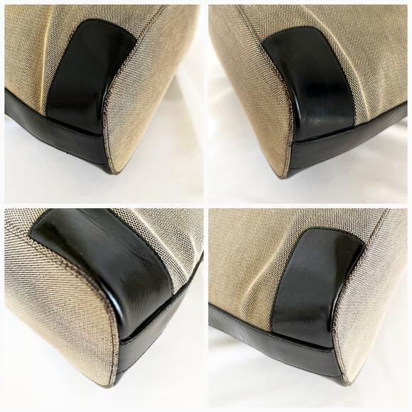 GUCCI Vintage Hard Structured Canva and Leather Shoulder Bag - Picture 8 of 15